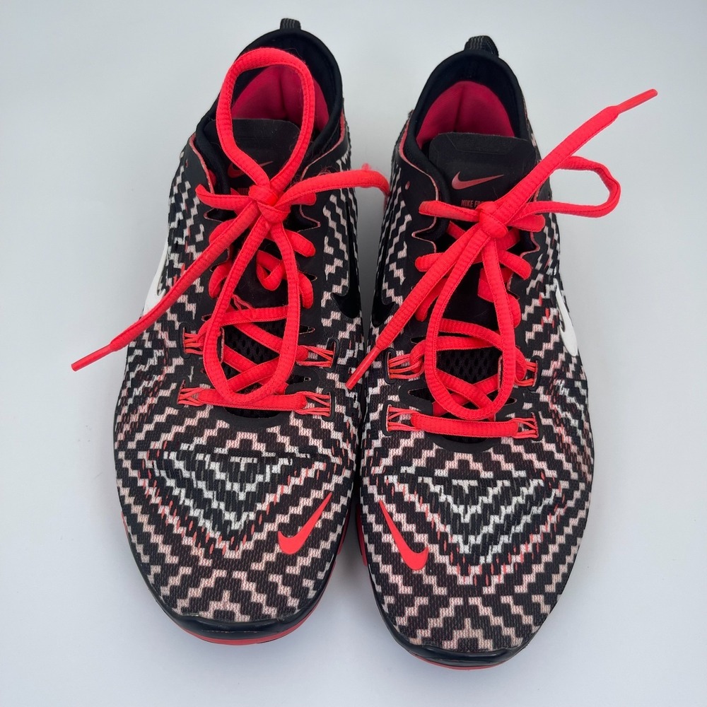 Nike Free 5.0 TR Fit 4 Running Shoes Women's Size 7.5 Crimson Woven Pattern